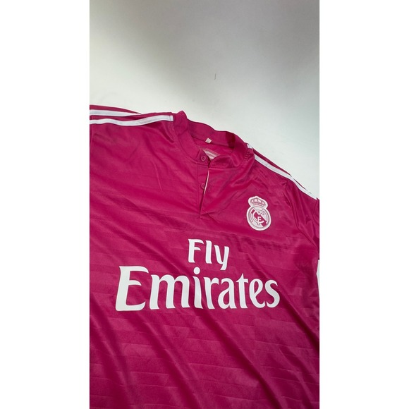2014 Deadstock Adidas x Real Madrid FC Pink Soccer Jersey Mens Fly Emirates - Picture 5 of 10
